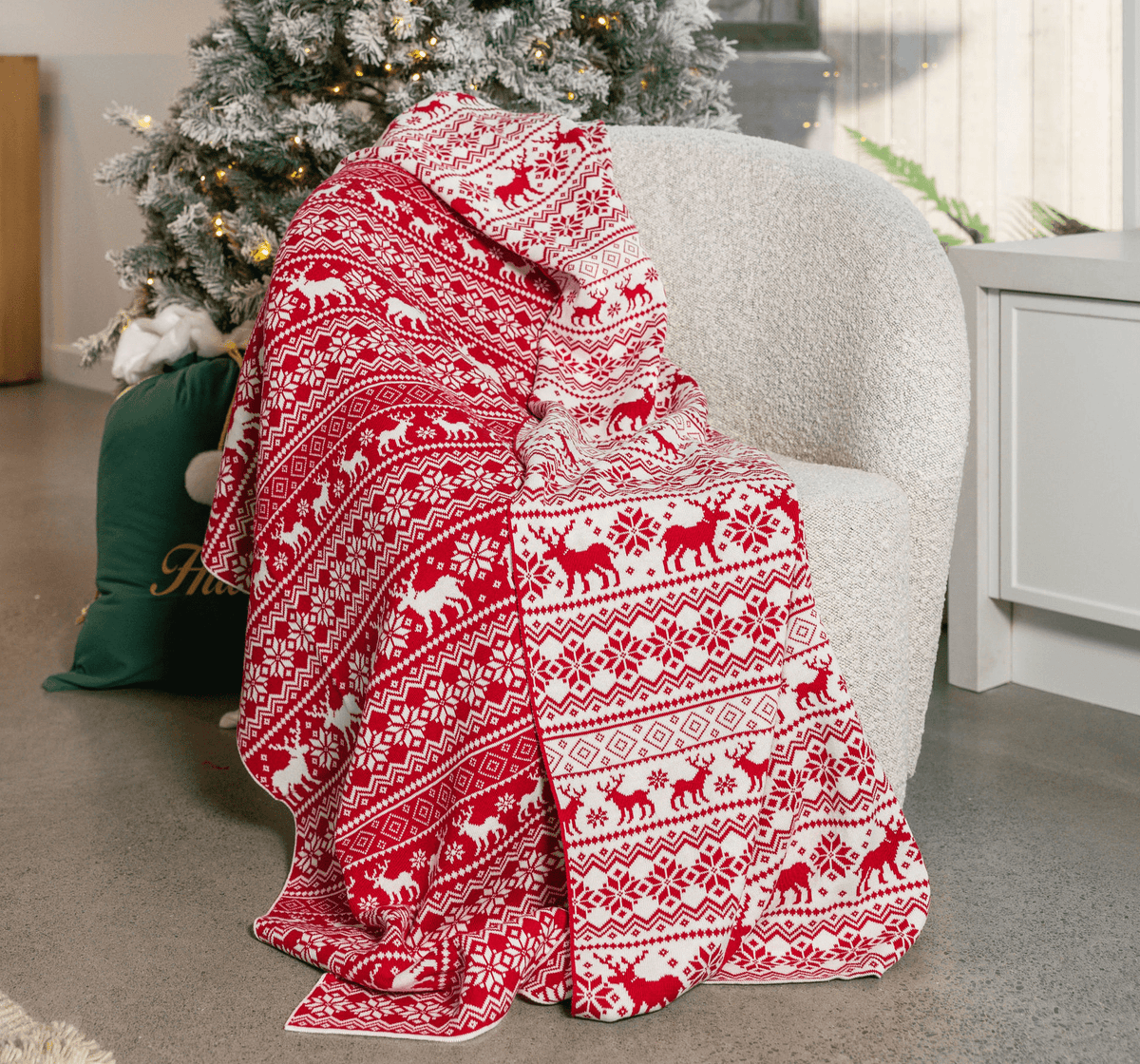 Fair Isle Christmas Blanket Christmas Blanket Christmas PJs NZ AU