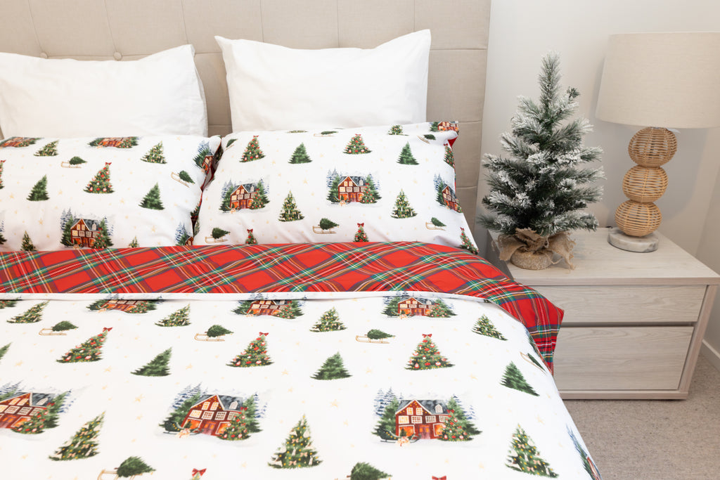 tartan christmas duvet cover