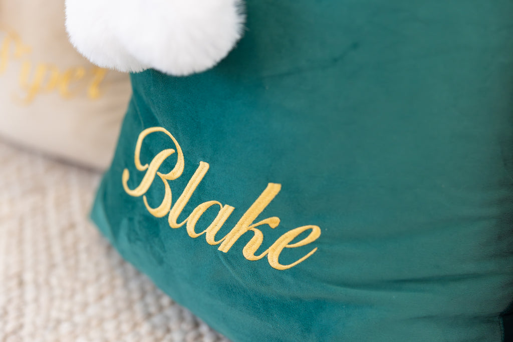 embroidered santa sacks