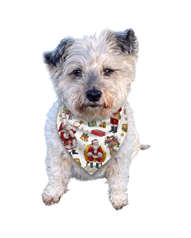 Luxe Bamboo Traditional Santa Dog Bandana