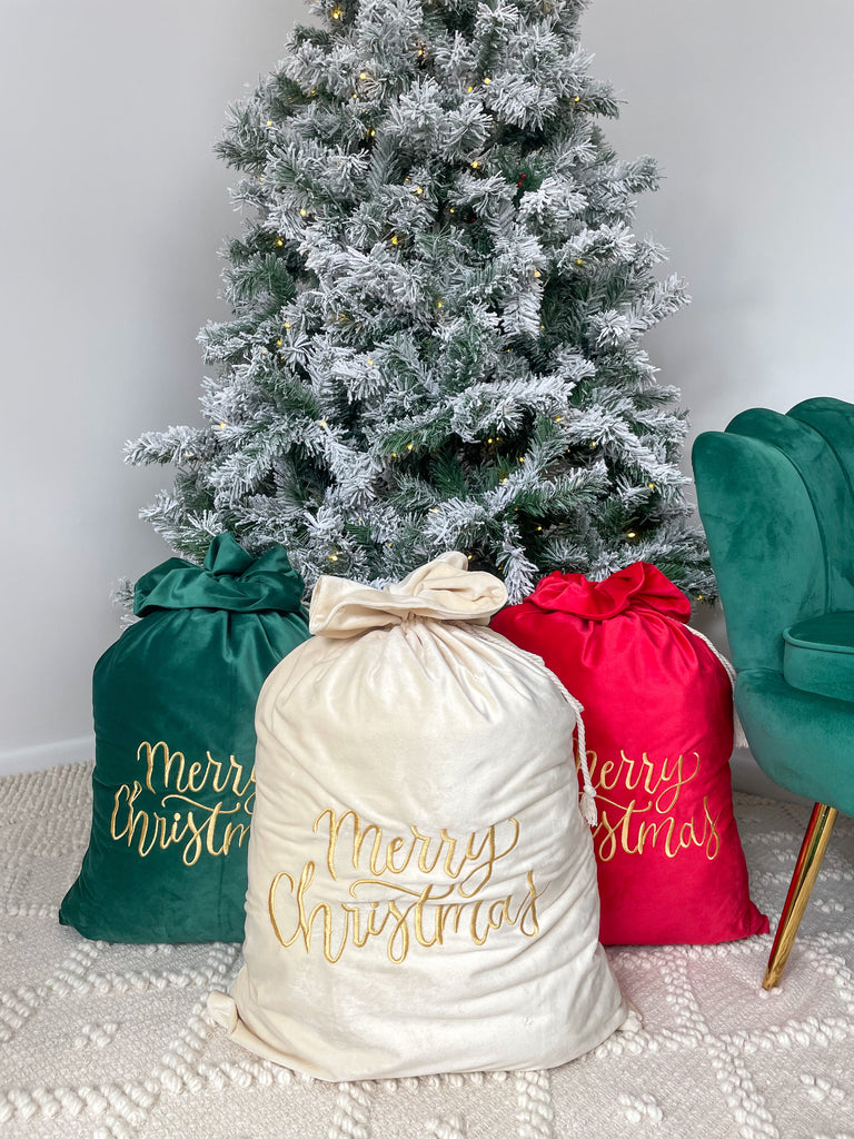 velvet santa sacks